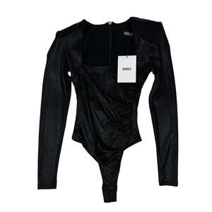 Nookie Irina Bodysuit Glitter Black Size XS